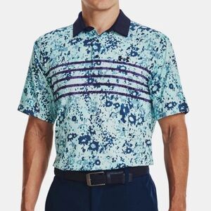 UNDER ARMOUR The Playoff Polo shirt loose fit breathable UPF 40 blue size XXL